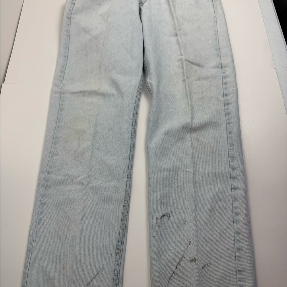 levis 501 Light Wash Jeans Distressed Denim‎ Grunge Style Pants